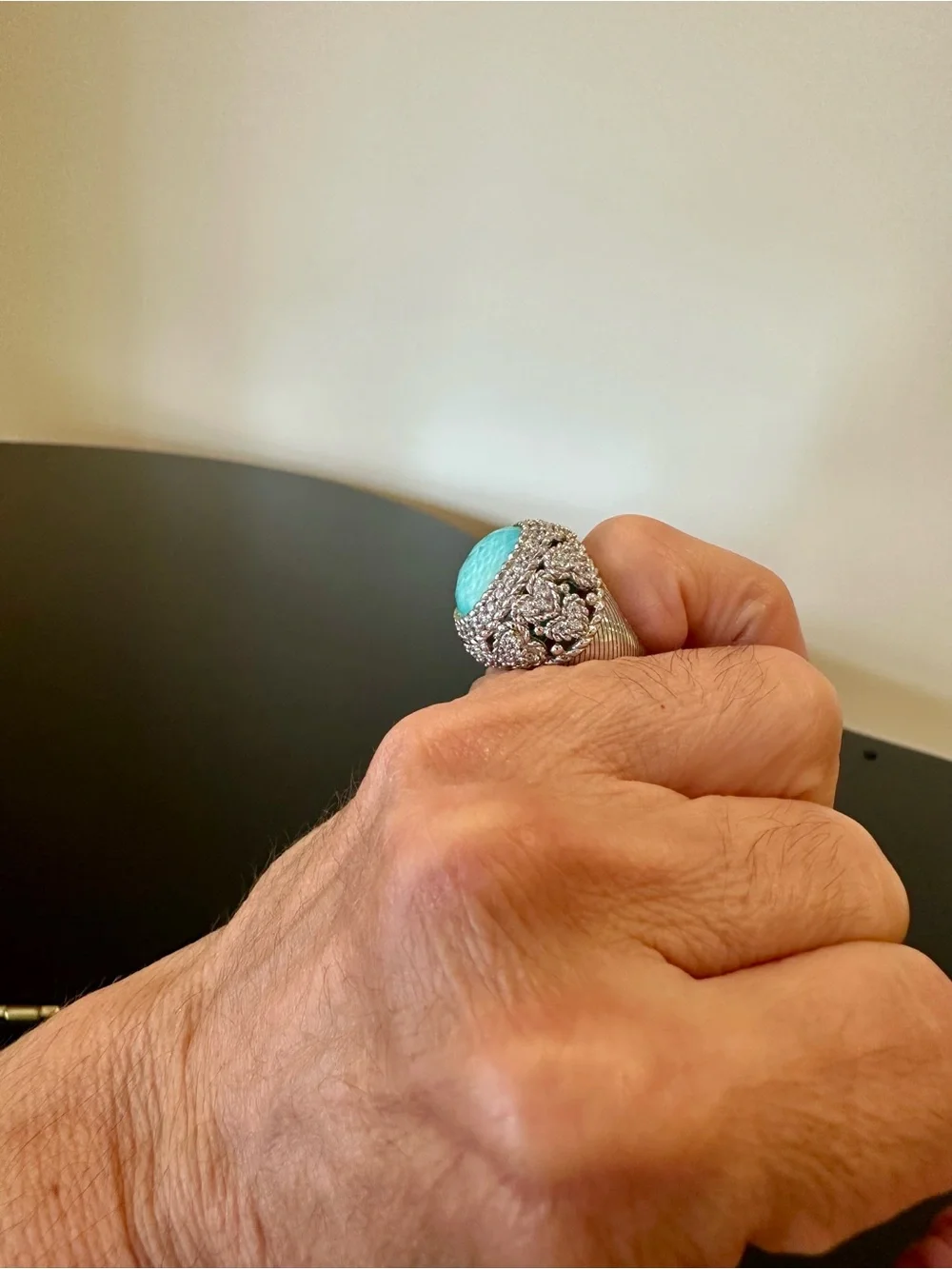 Judith Ripka Luxury Vintage Retro Designer Couture Runway RARE Authentic Ring
